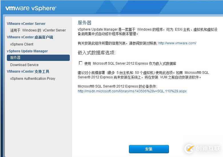 安裝vsphere update manager及注意事項