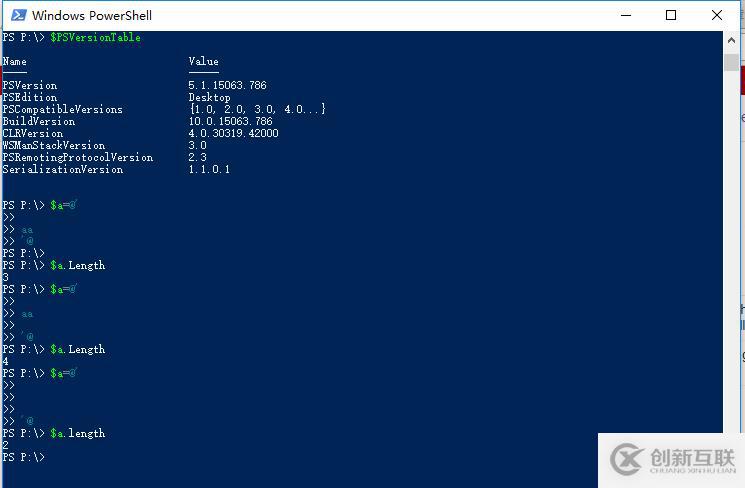 Powershell Here String 中換行在不同版本中的行為表現(xiàn)