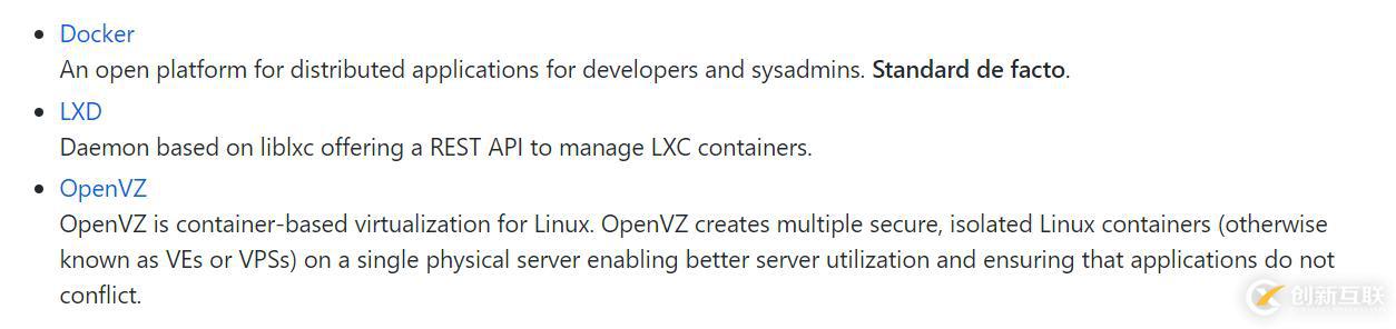 Linux 容器技術一覽表是什么樣的