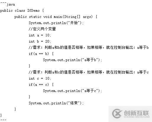 Java的if語句用法