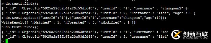 MongoDB（2）： 增刪改操作