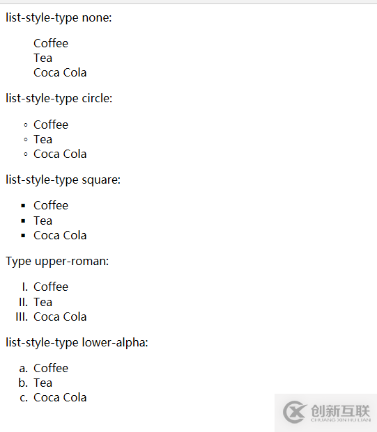 CSS如何使用list-style-type屬性
