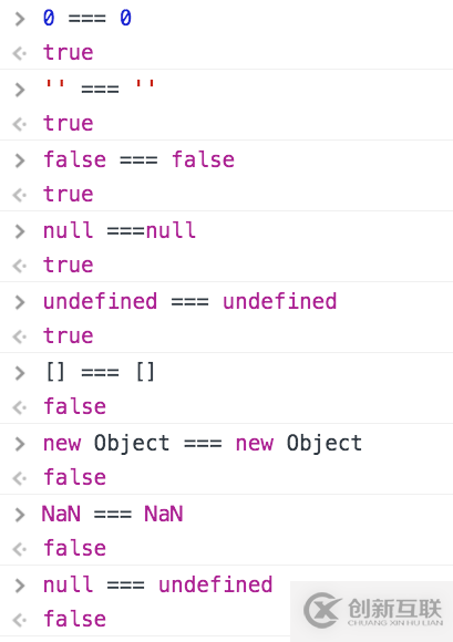 JavaScript中三個等號和兩個等號的示例分析