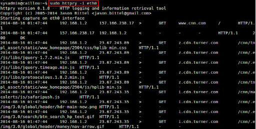 Linux下如何使用httpry來(lái)嗅探HTTP流量