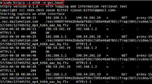 Linux下如何使用httpry來(lái)嗅探HTTP流量