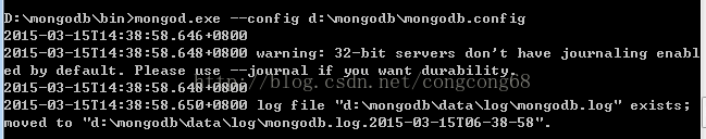 window下安裝配置mongodb的教程圖解