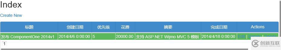 ASP.NET MVC 5– 使用Wijmo MVC 5模板1分鐘創(chuàng)建應用