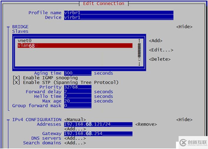 在CentOS7上配置高可用且?guī)lan的網(wǎng)橋