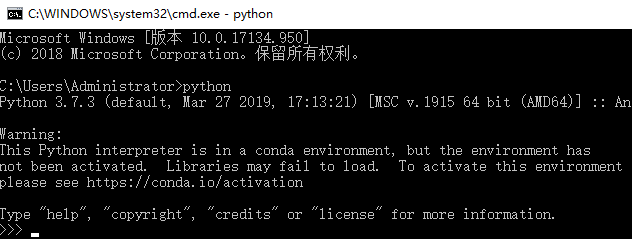 在cmd進(jìn)入python的方法