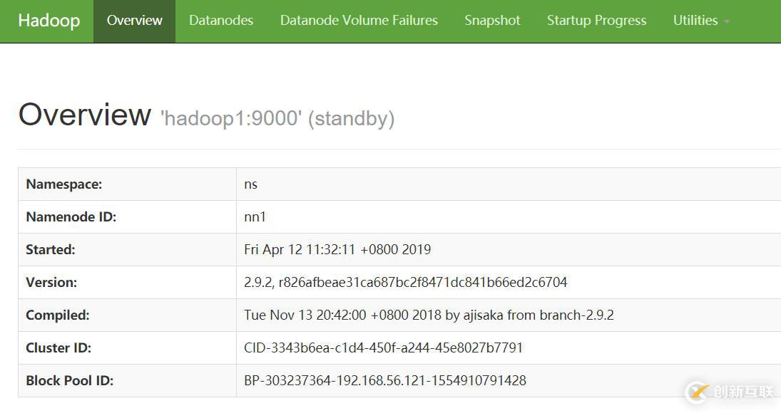 Hadoop HA 雙namenode搭建