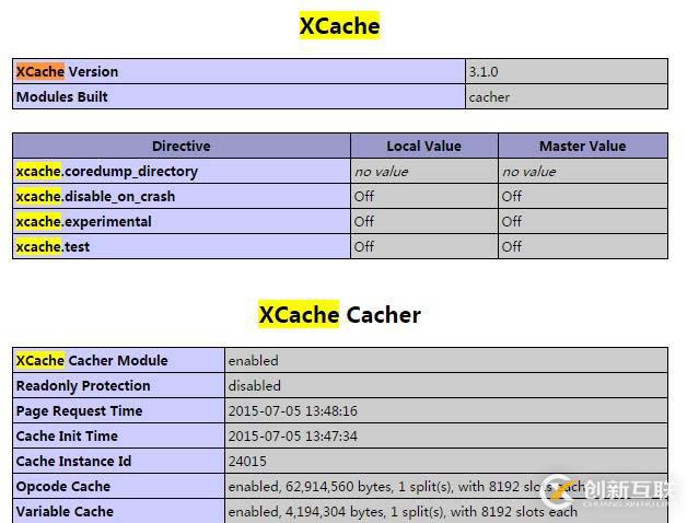 php加速器(XCache)，php以模塊的形式編譯