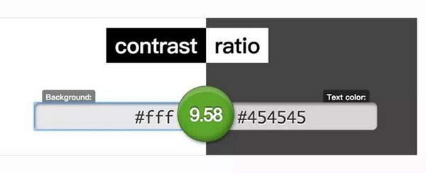 網(wǎng)頁制作時文字與背景間對比度的選擇